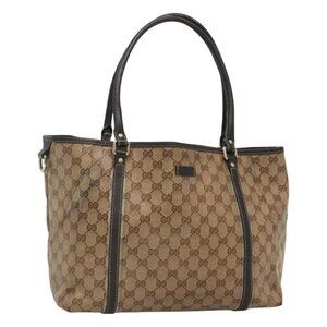 GUCCI GG Crystal Tote Bag Outlet Beige Gold